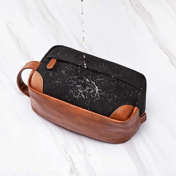 Large Capacity Men Toiletry Storage Bag Travel Portable Storage Bag Makeup Bag, Color: Coffee - Image 6