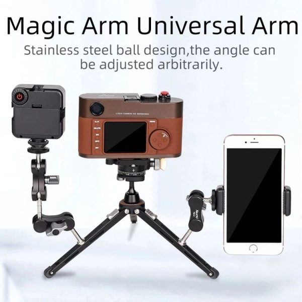 XILETU TM Series Magic Arm With Dual Ballhead Camera Video Monitor Mount Adapter TM-2 - Image 3