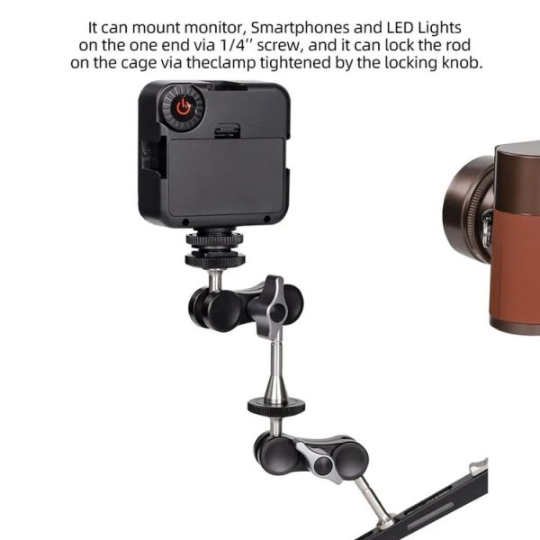 XILETU TM Series Magic Arm With Dual Ballhead Camera Video Monitor Mount Adapter TM-2 - Image 4