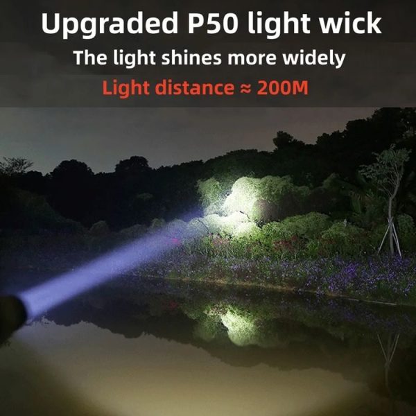 XH-P50 1500mAh Outdoor Lighting Flashlight Outdoor Waterproof Long Shot Small Flashlight - Image 9