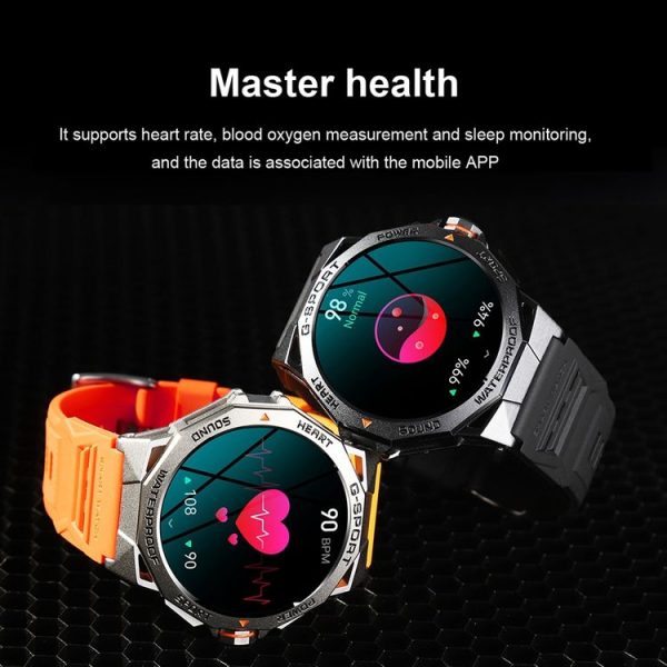 K62 1.43 Inch Waterproof Bluetooth Call Weather Music Smart Sports Watch, Color: Black - Image 15