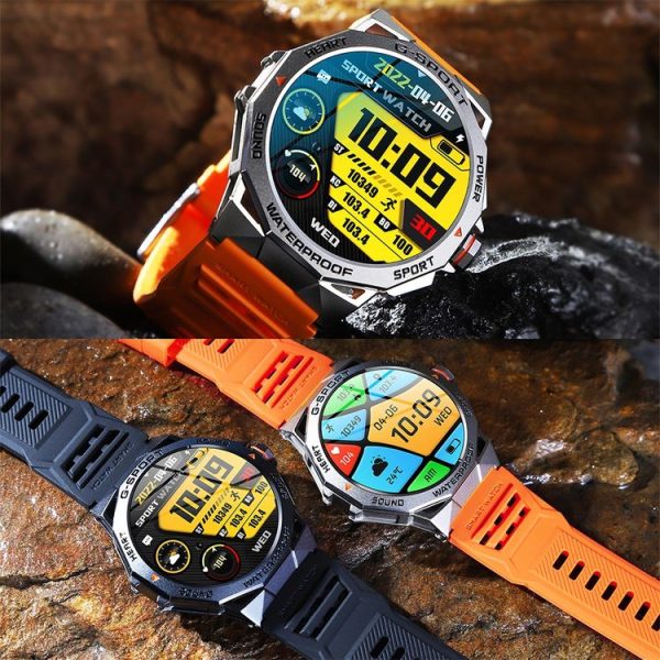 K62 1.43 Inch Waterproof Bluetooth Call Weather Music Smart Sports Watch, Color: Black - Image 19