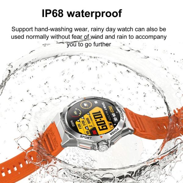 K62 1.43 Inch Waterproof Bluetooth Call Weather Music Smart Sports Watch, Color: Black - Image 4