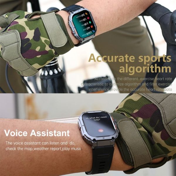K57 Pro 1.96 Inch Bluetooth Call Music Weather Display Waterproof Smart Watch, Color: Black - Image 10