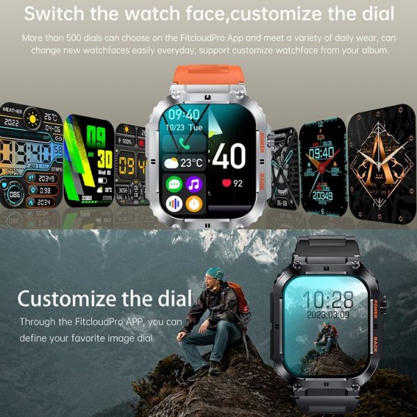 K57 Pro 1.96 Inch Bluetooth Call Music Weather Display Waterproof Smart Watch, Color: Black - Image 11