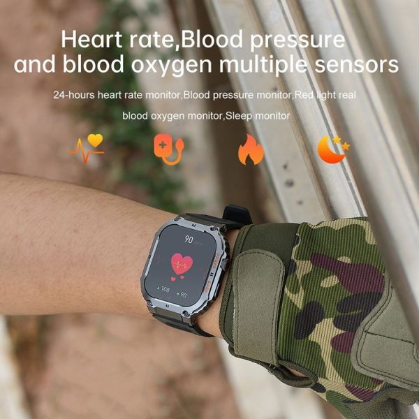 K57 Pro 1.96 Inch Bluetooth Call Music Weather Display Waterproof Smart Watch, Color: Black - Image 12