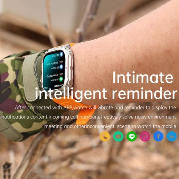 K57 Pro 1.96 Inch Bluetooth Call Music Weather Display Waterproof Smart Watch, Color: Black - Image 13