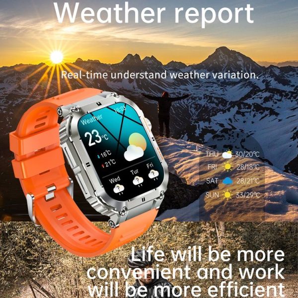 K57 Pro 1.96 Inch Bluetooth Call Music Weather Display Waterproof Smart Watch, Color: Black - Image 14