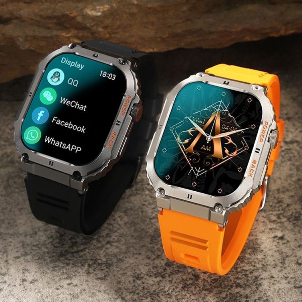 K57 Pro 1.96 Inch Bluetooth Call Music Weather Display Waterproof Smart Watch, Color: Black - Image 15