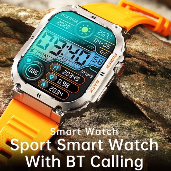 K57 Pro 1.96 Inch Bluetooth Call Music Weather Display Waterproof Smart Watch, Color: Black - Image 4