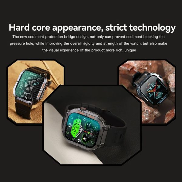 K57 Pro 1.96 Inch Bluetooth Call Music Weather Display Waterproof Smart Watch, Color: Black - Image 6