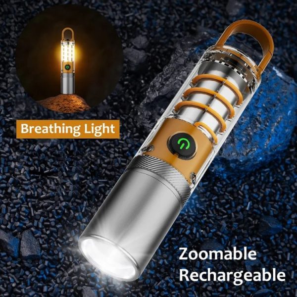 X10-P50 Outdoor LED Flashlight Multi-Functional Camping Lighting Flashlight Portable Rechargeable Work Lamp - Image 4