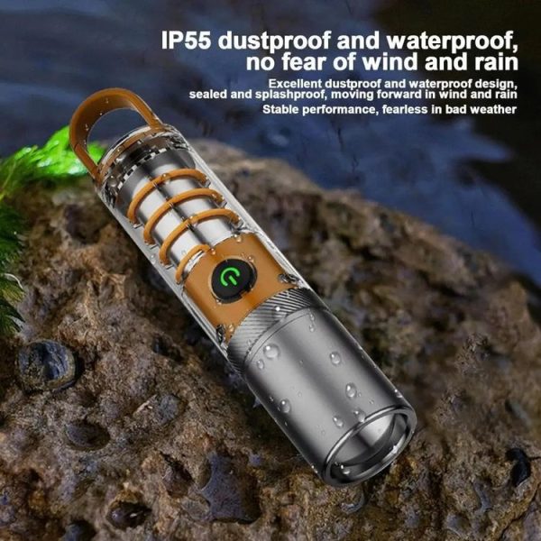 X10-P50 Outdoor LED Flashlight Multi-Functional Camping Lighting Flashlight Portable Rechargeable Work Lamp - Image 9
