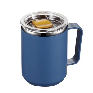 401-500ml 304 Stainless Steel Portable Mug Coffee Cup with Lid Leakproof Thermos Drink Bottle (Blue)