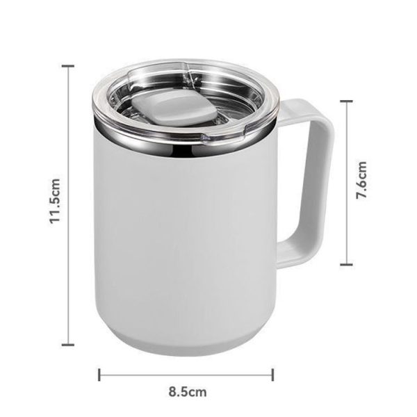 401-500ml 304 Stainless Steel Portable Mug Coffee Cup with Lid Leakproof Thermos Drink Bottle (Blue) - Image 3