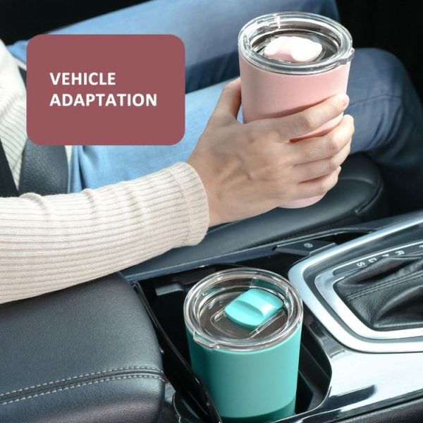 401-500ml 304 Stainless Steel Portable Mug Coffee Cup with Lid Leakproof Thermos Drink Bottle (Blue) - Image 6