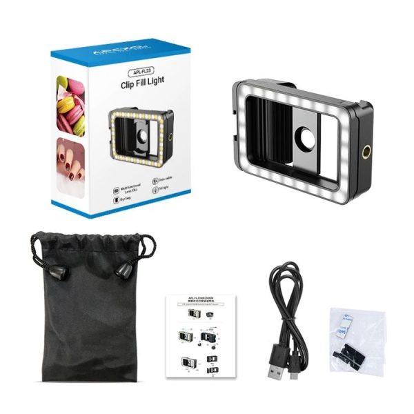APEXEL Multifunctional Fill Light Phone Clip With 1 / 4 Inch & M17 M37 Thread Tnterface APL-FL.23 - Image 14
