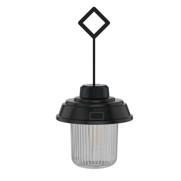 Outdoor LED Camping Light Canopy Hanging Lamp Portable Camping Tent Lights, Style: Charging Model Black