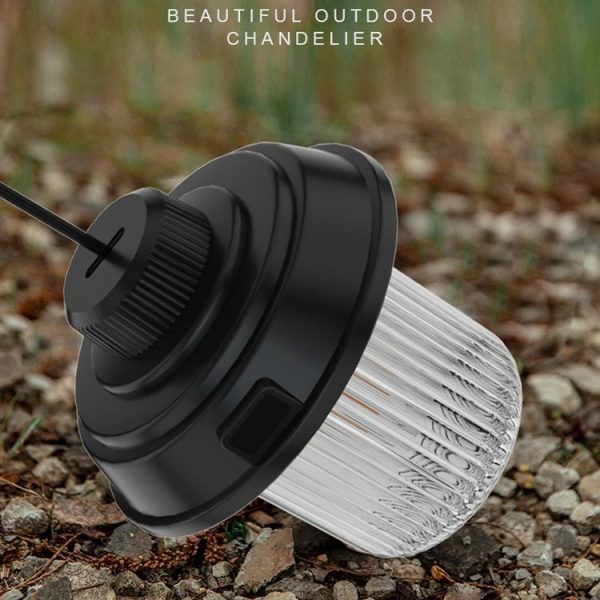 Outdoor LED Camping Light Canopy Hanging Lamp Portable Camping Tent Lights, Style: Charging Model Black - Image 3