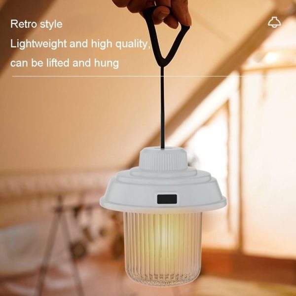 Outdoor LED Camping Light Canopy Hanging Lamp Portable Camping Tent Lights, Style: Charging Model Black - Image 7