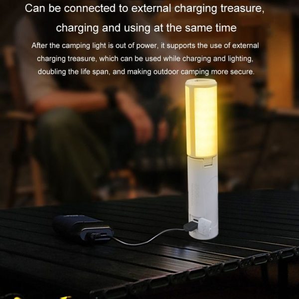 2000mAh M26 Foldable Handheld Lamp Portable Triple Leaf Hook Outdoor Flashlight Multi-Functional Camping Light - Image 5