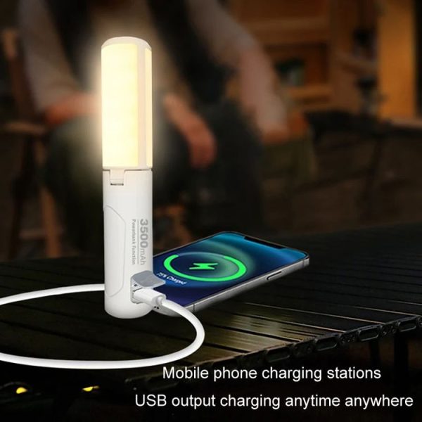 2000mAh M26 Foldable Handheld Lamp Portable Triple Leaf Hook Outdoor Flashlight Multi-Functional Camping Light - Image 6