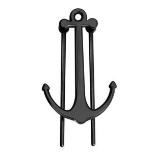 Personalized Metal Anchor Bookmark Cubic Book Page Clip Reading Aid Stationery For Students (Black)