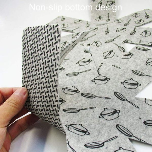 3pcs / Set 26+35.5+38cm Anti-Scald Heat Insulation Felt Pot Mat Non-Woven Pot Bottom Protector Pads - Image 5
