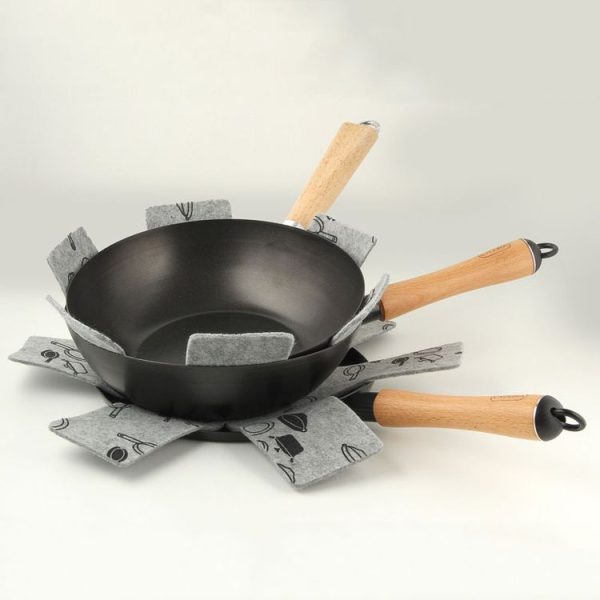 3pcs / Set 26+35.5+38cm Anti-Scald Heat Insulation Felt Pot Mat Non-Woven Pot Bottom Protector Pads - Image 7