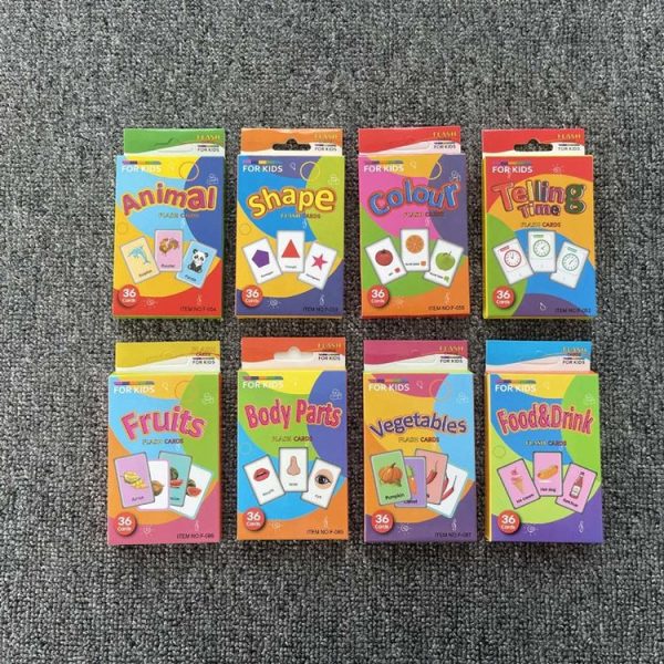 36pcs / Box Children Enlightenment Early Learning English Word Cards, Style: C1 Animal - Image 3