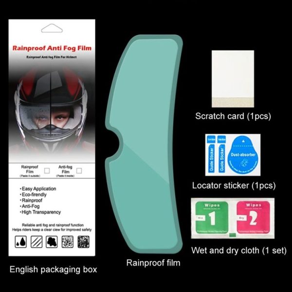 Travel Motorcycle Helmet Rainproof and Anti-fog Film, Style: Paste Inside (English Box) - Image 6