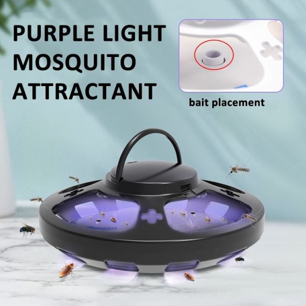 Flea Fly Mosquito Trap Cockroach House with Warm And Purple Light (Black) - Image 4