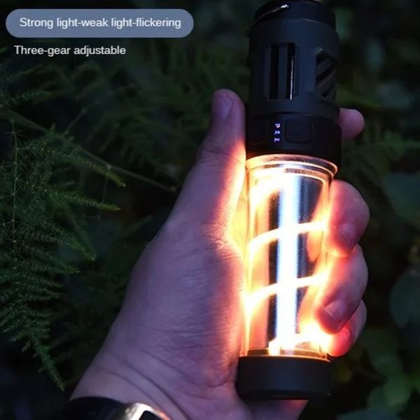 4 In 1 Outdoor Multi-function Flashlight Ambient Light Mosquito Repellent Lamp, Spec: Tripod Version - Image 6