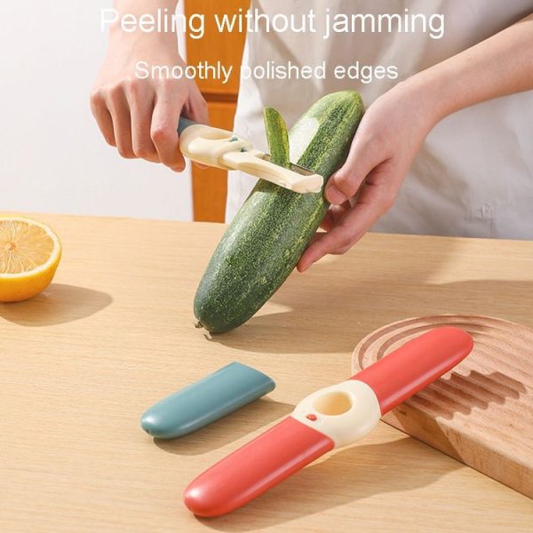 5 In 1 Multifunctional Fruit Knife Camping Travel Portable Pocket Knives (Blue) - Image 5