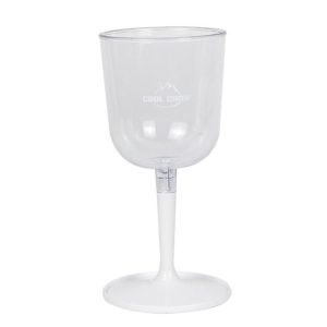 COOL CAMP CF-523 Removable Portable Outdoor Camping Wine Glass Shatterproof Resin Collapsible Champagne Cup (White)