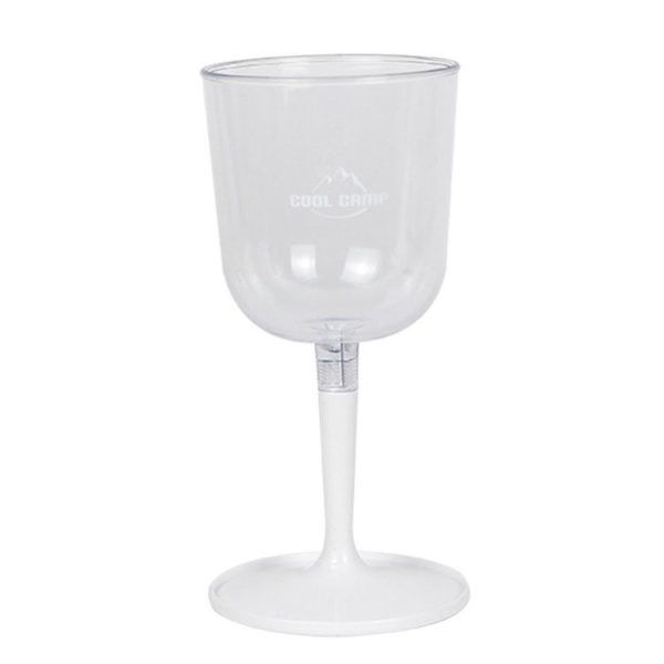 COOL CAMP CF-523 Removable Portable Outdoor Camping Wine Glass Shatterproof Resin Collapsible Champagne Cup (White)