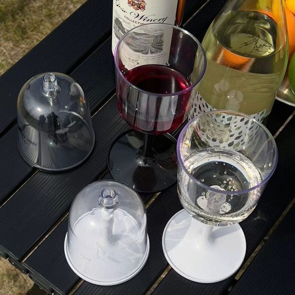 COOL CAMP CF-523 Removable Portable Outdoor Camping Wine Glass Shatterproof Resin Collapsible Champagne Cup (White) - Image 8