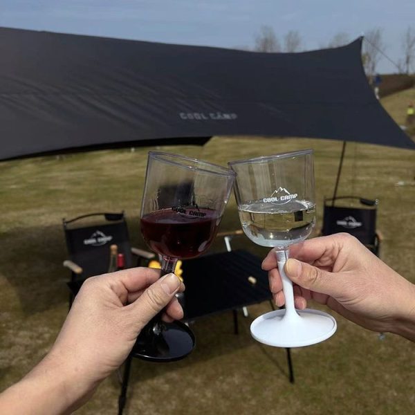 COOL CAMP CF-523 Removable Portable Outdoor Camping Wine Glass Shatterproof Resin Collapsible Champagne Cup (White) - Image 9