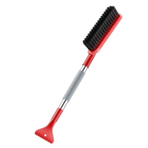 2 In 1 Car Snow Shovel Snow Blowing Brush Car Winter Snow Clearing Tools (Red)
