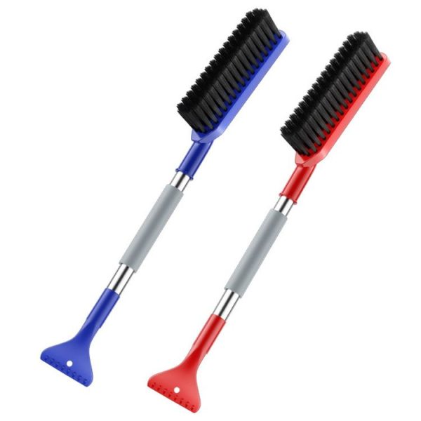 2 In 1 Car Snow Shovel Snow Blowing Brush Car Winter Snow Clearing Tools (Red) - Image 2