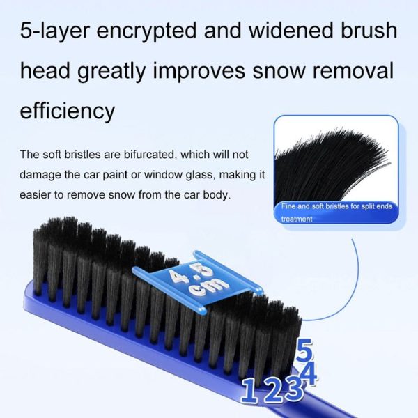 2 In 1 Car Snow Shovel Snow Blowing Brush Car Winter Snow Clearing Tools (Red) - Image 5
