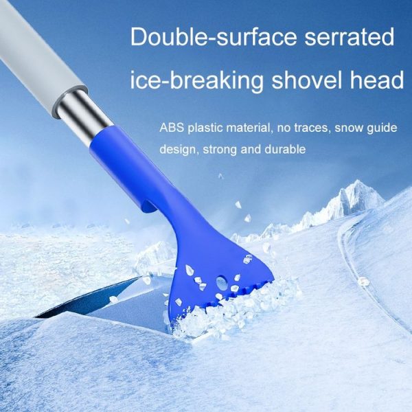 2 In 1 Car Snow Shovel Snow Blowing Brush Car Winter Snow Clearing Tools (Red) - Image 8