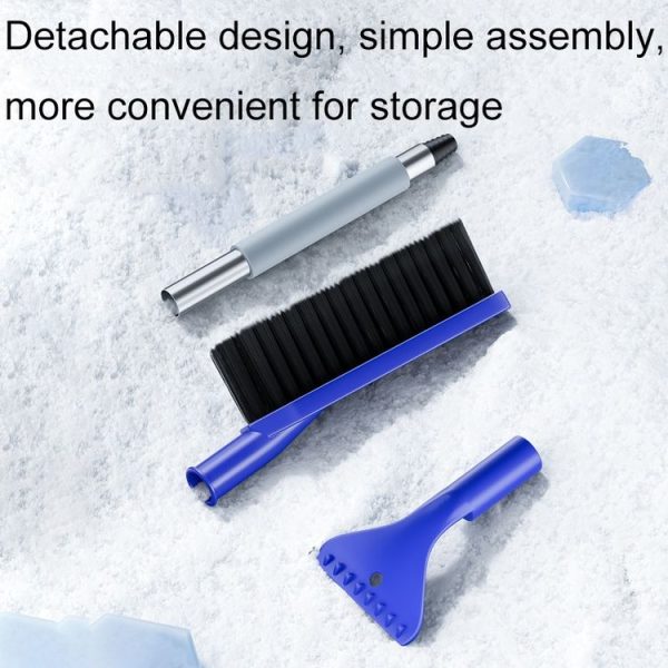 2 In 1 Car Snow Shovel Snow Blowing Brush Car Winter Snow Clearing Tools (Red) - Image 9