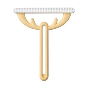 Cats Hair Removal Brush Antler Household Pet Sticky Coat Cleaner (Orange)