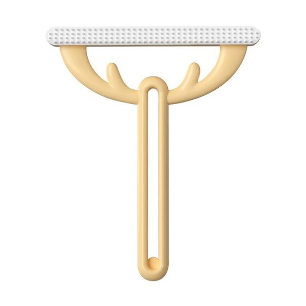 Cats Hair Removal Brush Antler Household Pet Sticky Coat Cleaner (Orange)