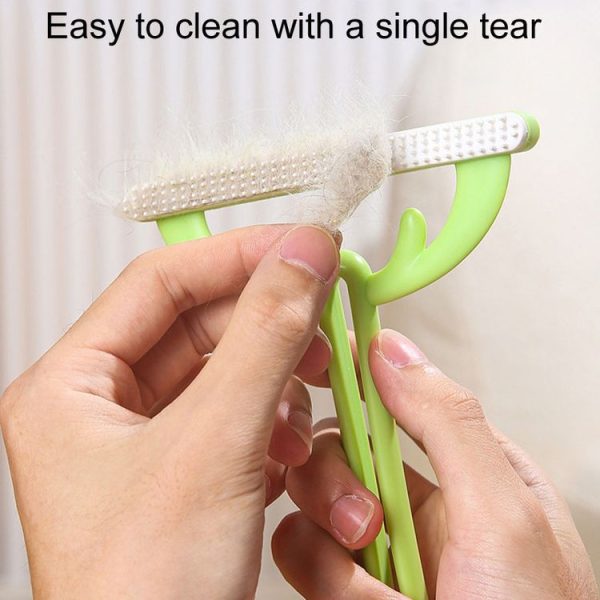 Cats Hair Removal Brush Antler Household Pet Sticky Coat Cleaner (Orange) - Image 5