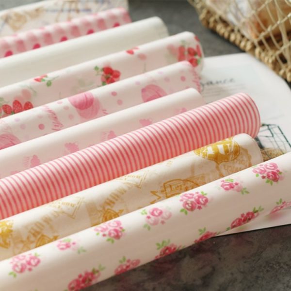 50sheets / Pack Food Wrapping Paper Baking Wax Paper Grease Proof Waterproof Liners, Spec: Heart - Image 5