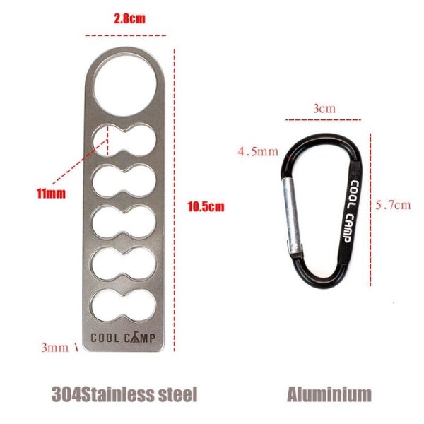 COOLCAMP CF-A207 Outdoor Camping Tent Peg Organizer Portable Stainless Steel Camping Peg Shelf, Size: 28x105mm - Image 3