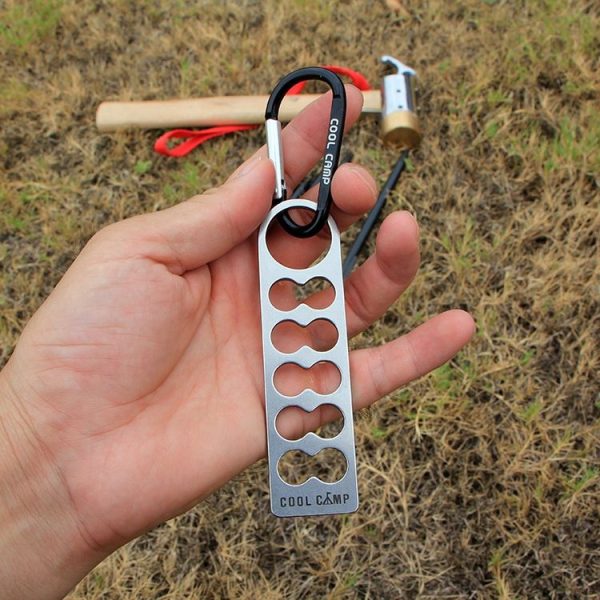COOLCAMP CF-A207 Outdoor Camping Tent Peg Organizer Portable Stainless Steel Camping Peg Shelf, Size: 28x105mm - Image 6