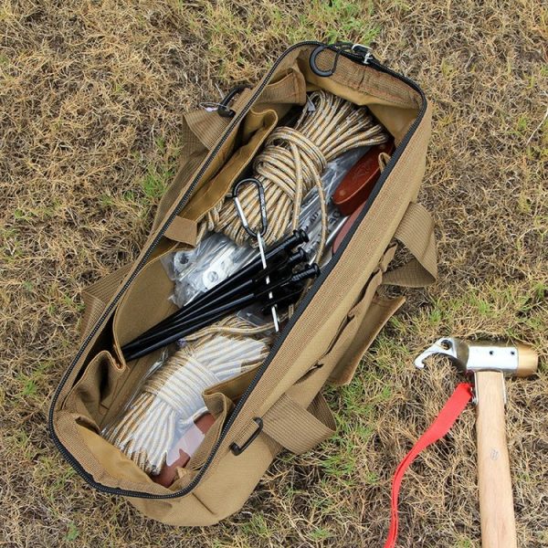 COOLCAMP CF-A207 Outdoor Camping Tent Peg Organizer Portable Stainless Steel Camping Peg Shelf, Size: 28x105mm - Image 7